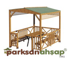 Ahşap Mini Kameriye 250(L)x300(W)x250(H) - 70120 